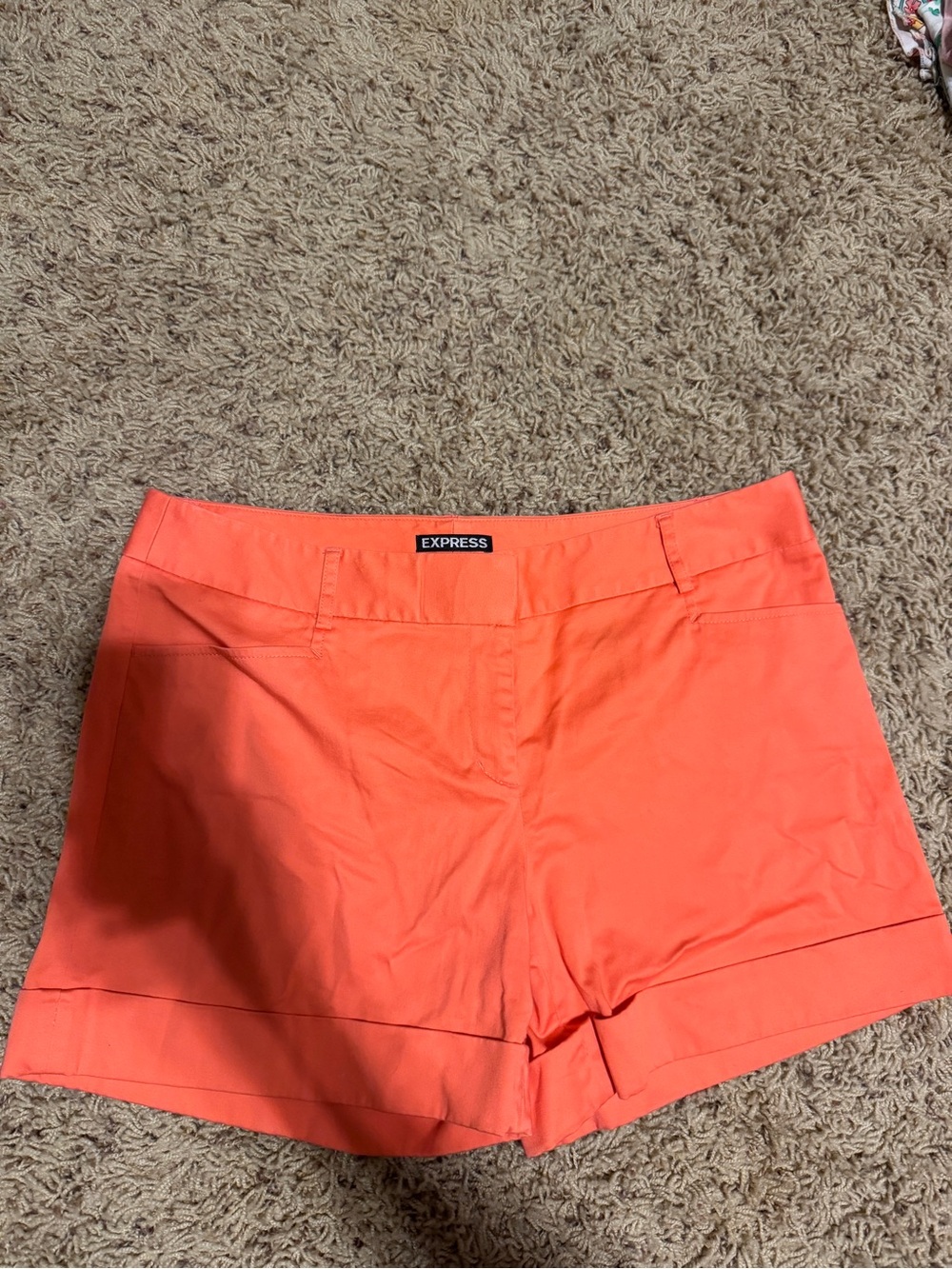 Express Women's Coral Jean-Style Shorts